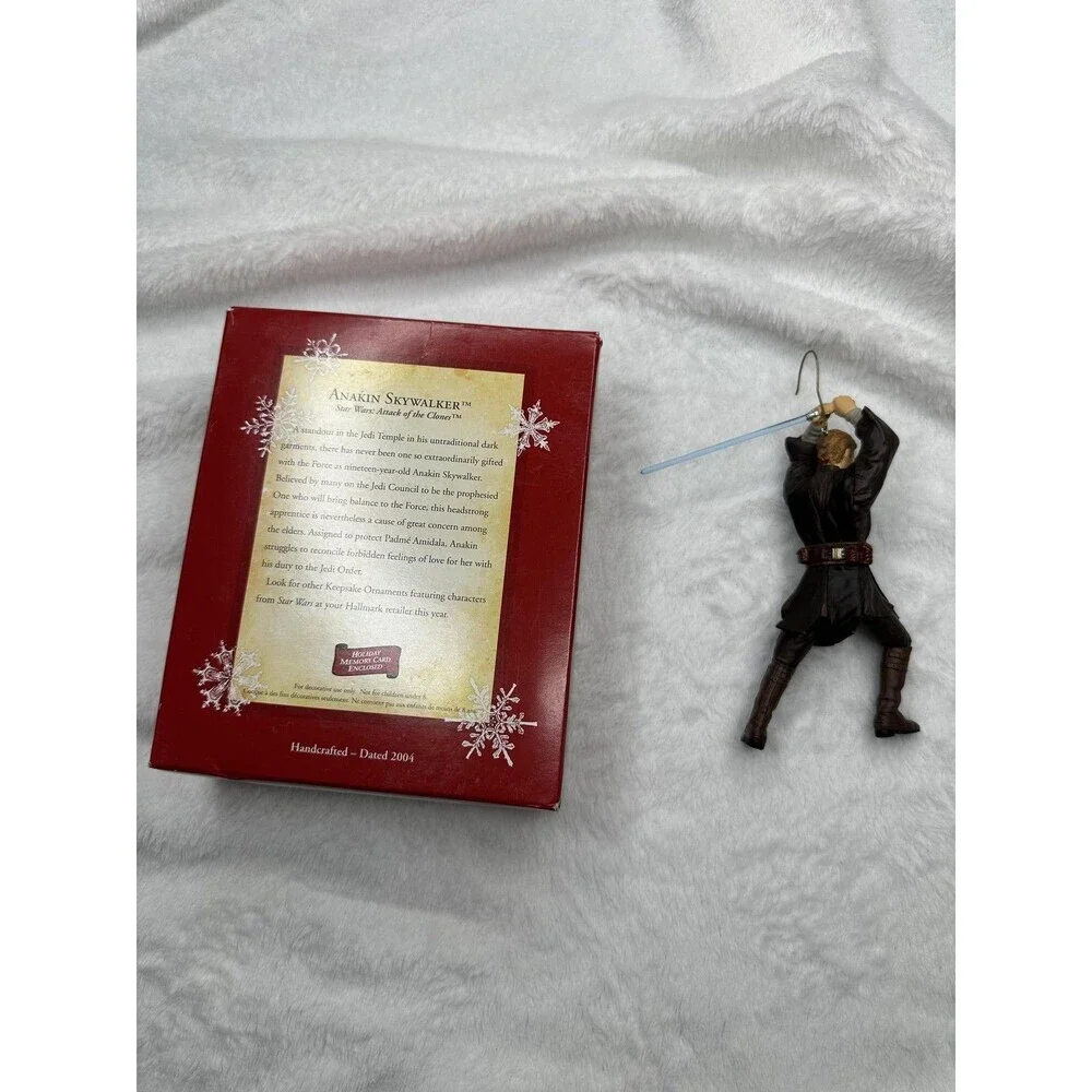 Vintage 2004 Hallmark Star Wars Anakin Skywalker Keepsake Ornament with Lightsab